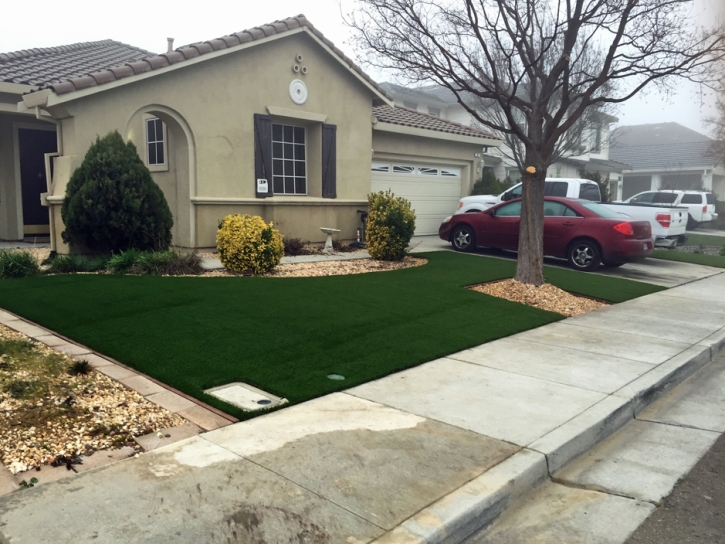 Artificial Grass Installation Ceres, California Landscaping, Front Yard Design